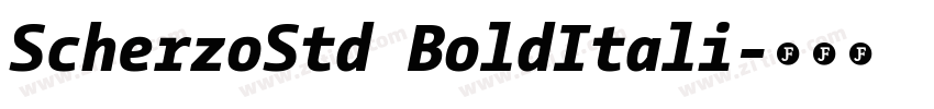 ScherzoStd BoldItali字体转换